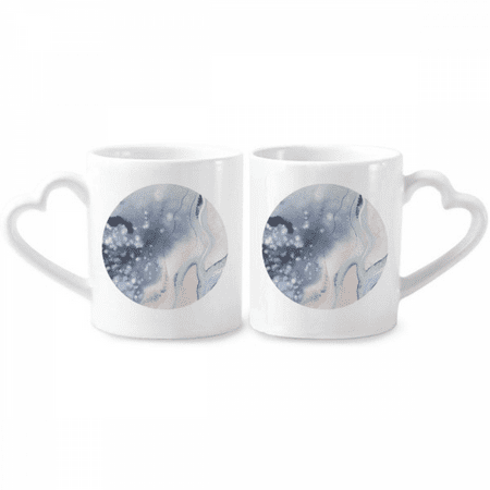 

Ink Watercolor Shading Couple Porcelain Mug Set Cerac Lover Cup Heart Handle