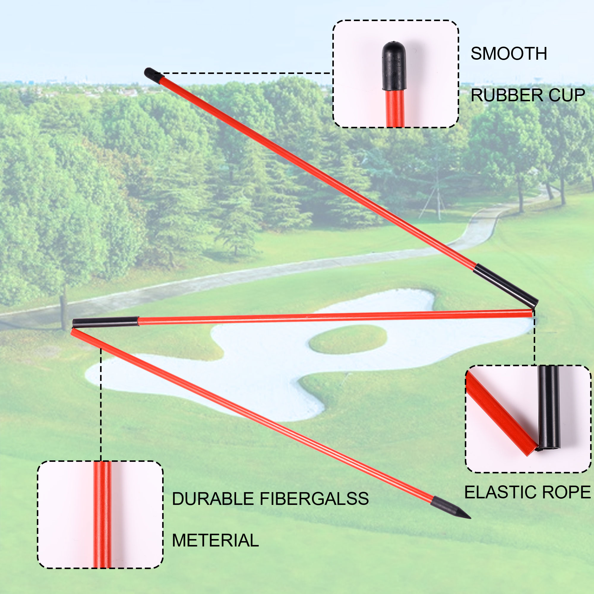 FlexWave Golf Swing Trainer – Posture Correction & Swing Path Guide, Tempo and Strength Training Aid, 4 Colors Available