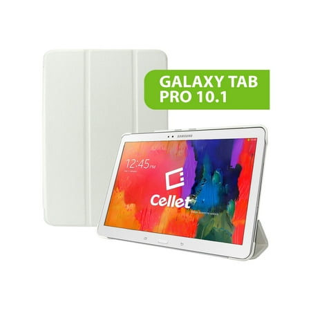 101 Shell - Cellet Slim Shell Folio Cover Case for Samsung Galaxy Tab Pro 10.1 White