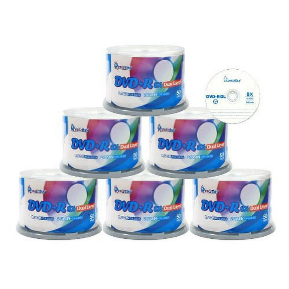 Smartbuy Logo 300-disc 8.5gb/240min 8x Dvd r Dl Dual Layer Double Layer Blank Data Record Media Disc Spindle