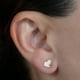 thumbnail image 2 of Aretes de oro 14k GIALLO Broquel Corazón nube de oro amarillo brillante y madre perla, 2 of 4