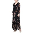 thumbnail image 2 of NY Collection Petite Long Sleeve Mesh Maxi Dress, 2 of 4