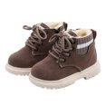 thumbnail image 4 of jsaierl Toddler Shoes Boys Girls British Style Knitted Elasticated Fashion Laceing Non Slip Thicken Keep Warm Comfortable Boots, 4 of 9