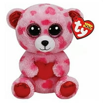 Ty Beanie Boos - Sweetikins the Bear  – Glitter Eyes  – Valentine's Day  - Stuffed Animal