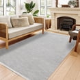 thumbnail image 4 of Grey Striped Area Rugs for Living Room Washable Rugs Boho Moroccan Area Rug Soft Neutral Geometric Bohemian Carpet Distressed Indoor Rug for Bedroom Dining Room Office Foldable Nonslip Rug, 4 of 9