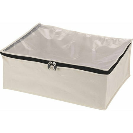 Household Essentials Cedarline Zippered Canvas Blanket Storage Bag ...