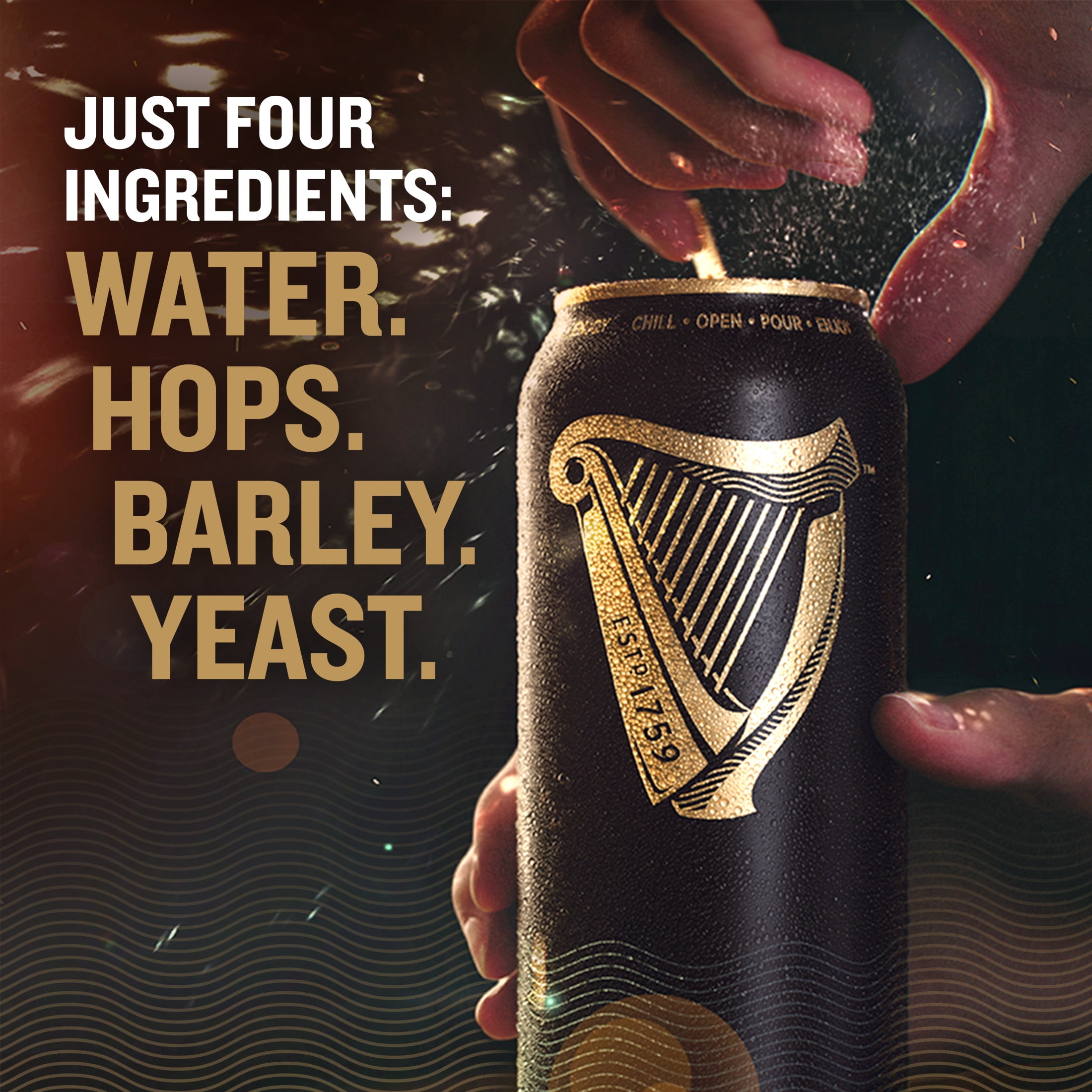 Guinness Draught Stout Import Beer, 8 pack cans, 14.9 fl oz, 4.1% ABV