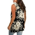 thumbnail image 5 of Fshinging Women Vintage Flower Print Tank Tops Summer Loose V Neck Sleeveless Shirts Fashion Clothing Camisoles, 5 of 7