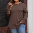 thumbnail image 6 of YDDIAN Oversized Tshirts for Women Crewneck Lightweight Loose Fit Sweaters Long Sleeve Winter Fashion Tunic Tshirts with Thumb Holes Coffee XL, 6 of 6