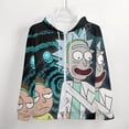 thumbnail image 4 of Rick And Morty Zip Up Hoodies Unisex Realistic 3D Print Sweatshirt Long Sleeve Hooded Jacket Coat 2XL, 4 of 8