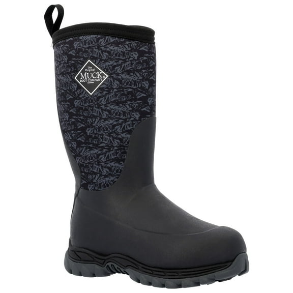 MUCK BOOT COMPANY Kids' Rugged II Black/Mountain Terrain Print Boots, Size: 7-C (RG2002-M-C70)