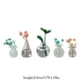 thumbnail image 3 of Mini Vase Desktop Decoration Ornament Mini Ceramic Vase Refrigerator Funny Cute Vases Kitchen Decoration Birthday (5PCS) Car Decorations Hanging Mistletoe Ornament Teardrop Chandelier Hanging Birds, 3 of 4