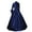 Blue, variant on TIHLMK Prom Dress Women Vintage Retro Gothic Long Sleeve Hooded Dress Long Gown Dresses Blue