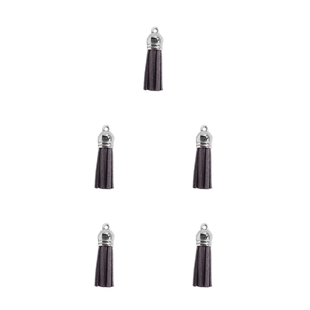 Bolsa de 28 Piezas Advancent Keychian Charms Creativo Llavero Colgante Borlas Accesorio DIY Simple para Bolsas Llaves Gris oscuro