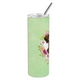 thumbnail image 2 of Carolines Treasures CK4411TBL20 Chocolate Labrador Green Flowers Stainless Steel 20 oz Skinny Tumbler 20 oz multicolor, 2 of 4