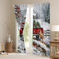 thumbnail image 3 of Manfei Teens Red Truck Black Out Curtains,Merry Christmas Curtains Pack of 2 (42x63 Each),Animal Dog Bedroom Curtains,Ultra Soft Home Decor, 3 of 6
