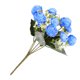 thumbnail image 3 of Brotes de flores de rosas artificiales Ceremonia de banquete de boda Tela de seda Ramo de flores falsas Decoración floral para el hogar, Azul Eigraketly HA6645-05B, 3 of 6