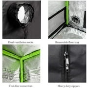 CoolGrows 96 x 48 x 80 PEVA Plant Growing Tent Heavy-Duty Zippers Easy-View Window