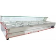 thumbnail image 2 of 10 Pan Electric Food Soup Warmer Commercial Buffet Food Warmer Restaurant Canteen Food Heater Double Rows Glass Shield 110V, 2 of 9