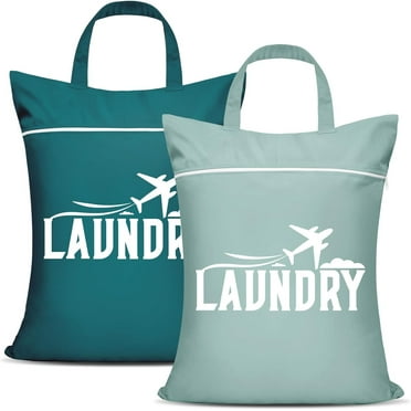 Nidoul 2 Pcs Large Travel Laundry Bag Waterproof with handle Washable Dirty Clothes Bag for Traveling Wet Dry Bag Bathing Suit Workout Bag for Gym Clothes Laundry Wet Clothes Swimming Pool