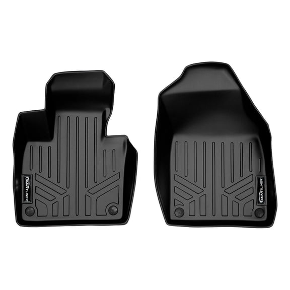 SMARTLINER Custom Fit Floor Mats 1st Row Liner Set Black Compatible With 2016-2023 Volvo XC90