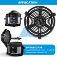 thumbnail image 3 of Air Fryer Grill Pan for Ninja FD302 OL501 6.5 Qt Pressure Cooker & Air Fryer, 9.7'' Round Air Fryer Accessories Tray Grill Plate Crisper Plate Replacement Parts with Rubber Bumpers, Dishwasher Safe, 3 of 7