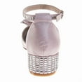 thumbnail image 4 of Badgley Mischka Girls Dress Shoes (Little Kids, Sizes 12–4), Pink, Size: 2, 4 of 7
