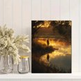 thumbnail image 2 of Sunrise Reflection Silhouette Man Canvas Print, Suitable for Living Room, Bedroom, Office, Hotel, Meditation Room, 2 of 8