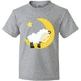 thumbnail image 3 of Inktastic Cute Sheep Sleeping On The Moon, White Sheep, Star Youth T-Shirt, 3 of 5
