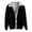a-Black461111, variant on VNKIDY Men's Sweater Coat Autumn Winter Oversized Solid Color Contrast Collar Ribbed Knit Cardigan Long Sleeve Button Front Coat With Patch Pockets For Cold Weather Daily Wear Stylish Knitwear