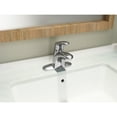 thumbnail image 3 of Manual Mid Arc Bathroom Faucet, 4" Mount, Brushed Nickel 3 Hole, 3 of 6