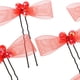 thumbnail image 4 of 6 uds. De horquillas de cristal con lazo pequeño, accesorio para boda, novia, baile de graduación, niña, color rojo Soledad La dama de honor de la novia de las horquillas, 4 of 10