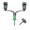 green, variant on Fishing Reel Double Rocker Arm Handle Grip Aluminum Alloy Rocker Arm Double-end Handle Grip for 1000-4000 Model