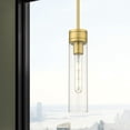 thumbnail image 2 of 617-1S-BB-G617-11CL Innovations Lighting Boreas - 1 Light Stem Hung Mini Pendant-13 Inch Tall and 3 Inch Wide-Brushed Brass Finish-Clear Glass Color, 2 of 2