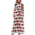 thumbnail image 1 of JACKPOT! Robe Longue Élégante pour Femmes avec Piques et Cœurs, Robe de Soirée en Solde, 1 of 4