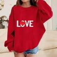 thumbnail image 5 of Atogsazn Toddler Girls Valentine's Day Sweatshirt Kids Heart Printed Long Sleeve Pullover Sweatshirts Fall Tops Clothing 01-Red 3-4 Years Fashion, 5 of 5