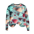 thumbnail image 4 of Qertyioot Chemise Cœur d'Amour Saint-Valentin Grande Taille Pull, Femmes Manches Longues Graphiques Col Rond Oversize Swea, 4 of 5