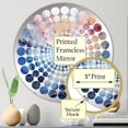 thumbnail image 3 of Designart "Dreamlike Alcohol Ink Fusion" Abstract Shapes Radial Dot Round Wall Mirror - Abstract Oval Printed Decorative Mirror - Multiple Color Options, 3 of 5