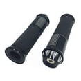 thumbnail image 3 of Motorcycle Scooter Grips 7/8 (22 mm) – Aluminum Anti Vibration Soft Rubber – Diamond Black, 3 of 5