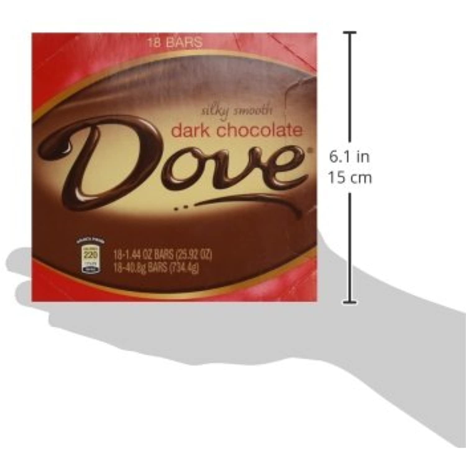 Dove Dark Chocolate Bars Silky Smooth 18 Count of 1.44 Oz Bars