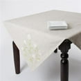 thumbnail image 1 of Saro Lifestyle 1722.N60S 60 in. Lumina Square Ribbon Embroidered Floral Table Linen - Natural, 1 of 1