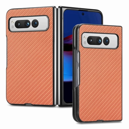 for Google Pixel Fold Case,Cute Woven Pattern Case for Women Men,Bumper,Soft Shockproof Camera Protection Phone Case TPU Anti-Bump Silicone Wireless Charging Case for Google Pixel Fold,Brown