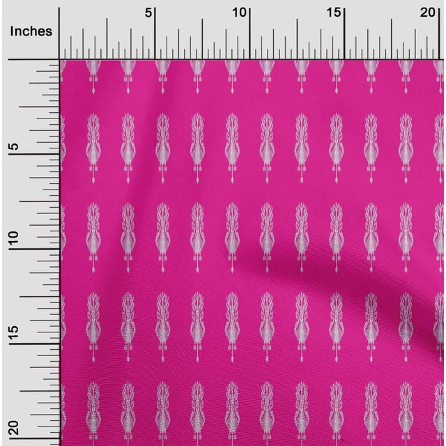oneOone Cotton Poplin Fabric Ethnic Ikat Printed Craft Fabric BTY 56 Inch Wide