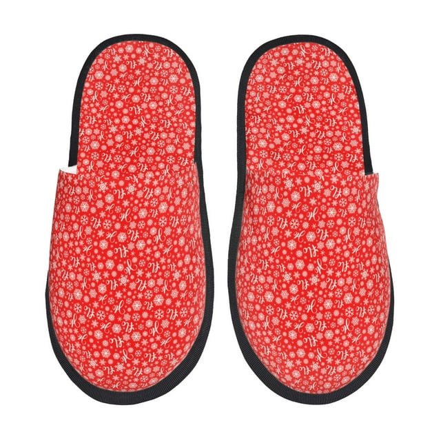 Fotbe Hohoho4 Pantuflas Peludas para Mujer con Estampado, Zapatillas de Peluche, Zapatos de Invierno para Casa, Uso Interior y Exterior-Large