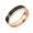 Rose Gold Plated Black, variant on Women Stainless Steel Rings 4mm White Black Enamel Ring Stacking Ring Couple Minimalist Gift Rose Gold Plated White Size 7