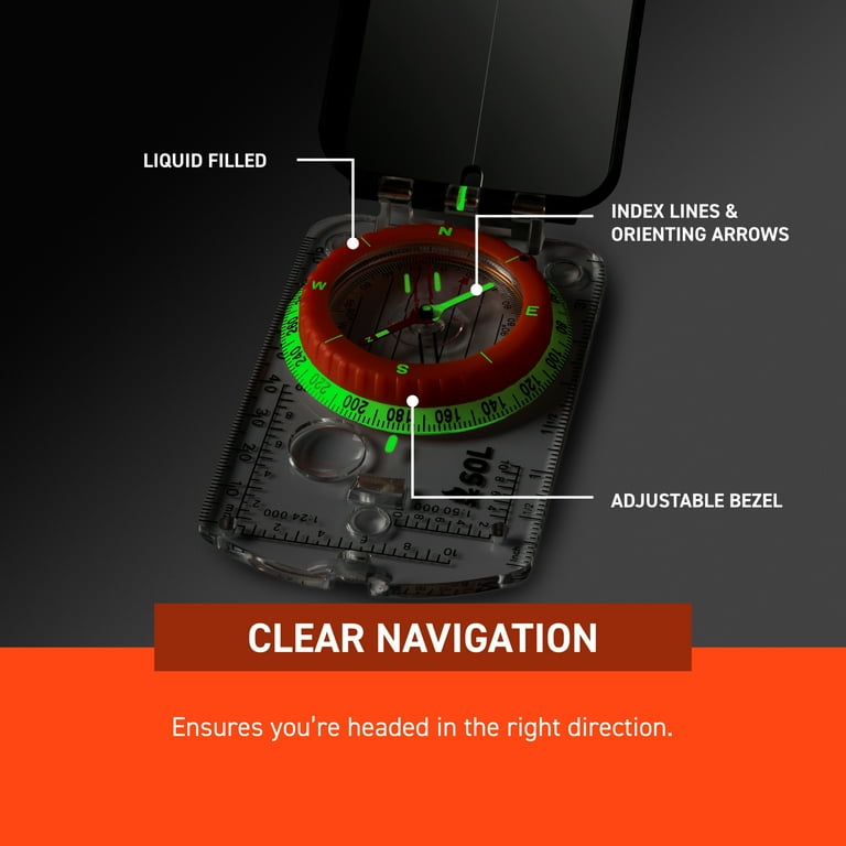 S.o.l. Survive Outdoors Longer Sighting Compass W/mirror - Walmart.com