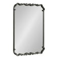 thumbnail image 5 of Kate and Laurel Brazelton Traditional Rounded Rectangle Ornate Mirror, 20 x 27, Black, Ornamental Round Rectangular Classic Framed Wall Mirror for Bathroom Vanity Mirror or Fireplace Mantel Mirror, 5 of 9
