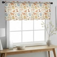 thumbnail image 2 of Cute Animals Zoo Valance Curtains for Kitchen/Living Room/Bathroom/Bedroom Window, Rod Pocket Small Topper Half Short Window Curtains Voile Sheer Scarf, Cartoon Funny Elephant Tiger 60"x18", 2 of 8
