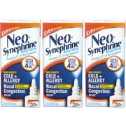 3 Pack Neo-Synephrine Nasal Spray, Extra Strength Formula, 0.50 Ounces Each