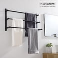 thumbnail image 4 of KOKOSIRI Bath Towel Bars Matte Black Bathroom 3-Tiers Ladder Towel Rails Wall Mounted Towels Shelves Rack Stainless Steel B5002BK-L24, 4 of 9